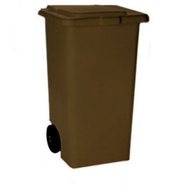 Congost Cubo de Basura con Pedal Marrón 60 Litros, Normaplas C/P, 70x45x51 cm, Polipropileno