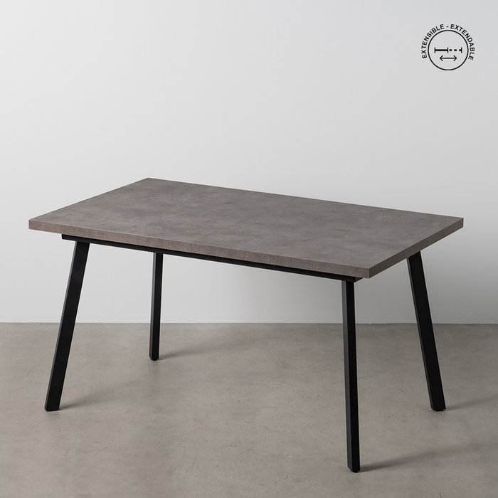Mesa Extensible Gris Metal-Madera Pax 138 X 85 X 76 cm Mesa Extensible Gris Metal-Madera Pax 138 X 85 X 76 cm
