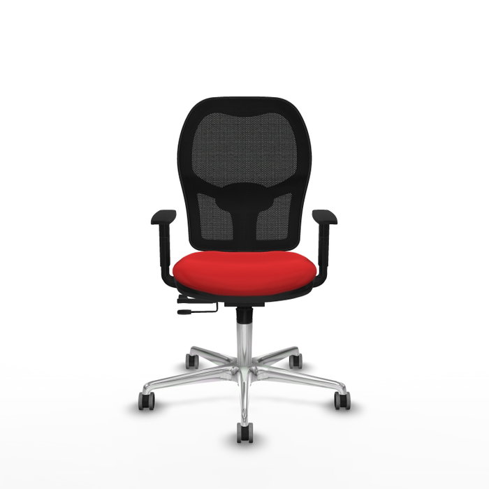 PIQUERAS Y CRESPO Silla de oficina Jorquera con mecanismo Sincro/Traslack, Rojo y Negro PIQUERAS Y CRESPO Silla de oficina Jorquera con mecanismo Sincro/Traslack, Rojo y Negro