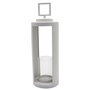 DKD Home Decor Portavelas de Metal Gris Claro 17x17x55,5 cm