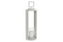 DKD Home Decor Portavelas de Metal Gris Claro 17x17x55,5 cm
