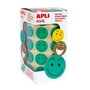 Apli Gomets de Cara Feliz Verde de 20mm (900 unidades)