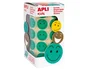 Apli Gomets Autoadhesivo Smile Verde Cara Feliz Rollo 900 Unidades 20mm