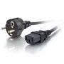 C2G Cable de Alimentación 5m, IEC 60320 C13 a NEMA 5-15 (Macho), Conector CEE7/7, Negro, 5 Metros