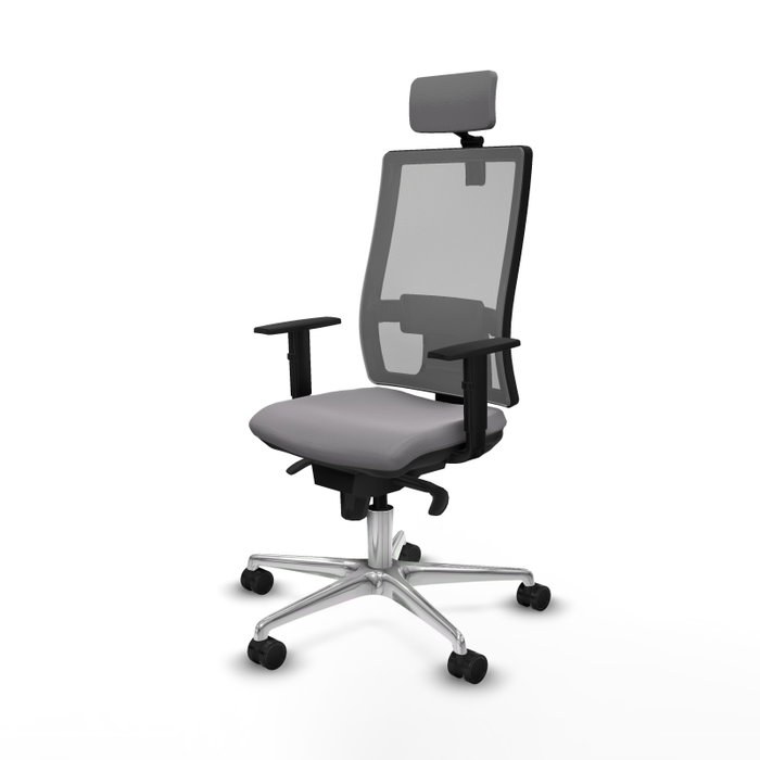 PIQUERAS Y CRESPO Silla de oficina Horna con mecanismo Sincro, Gris PIQUERAS Y CRESPO Silla de oficina Horna con mecanismo Sincro, Gris