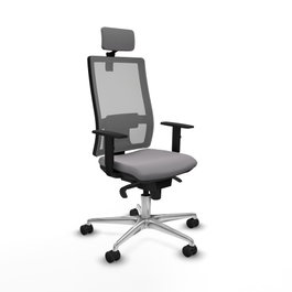 PIQUERAS Y CRESPO Silla de oficina Horna con mecanismo Sincro, Gris