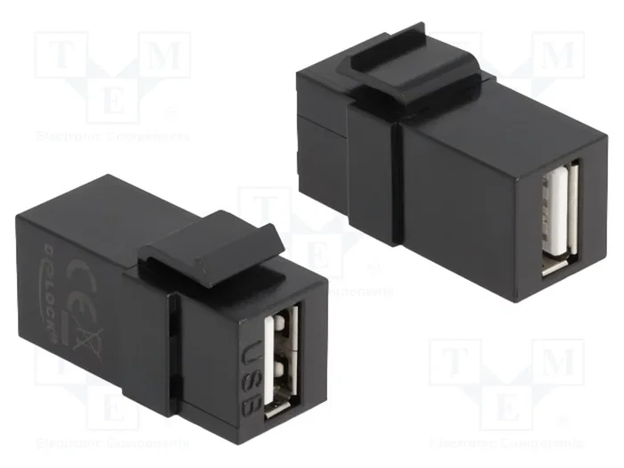 DeLOCK Módulo Keystone USB 2.0 A hembra a USB 2.0 A hembra negro 87829 DeLOCK Módulo Keystone USB 2.0 A hembra a USB 2.0 A hembra negro 87829