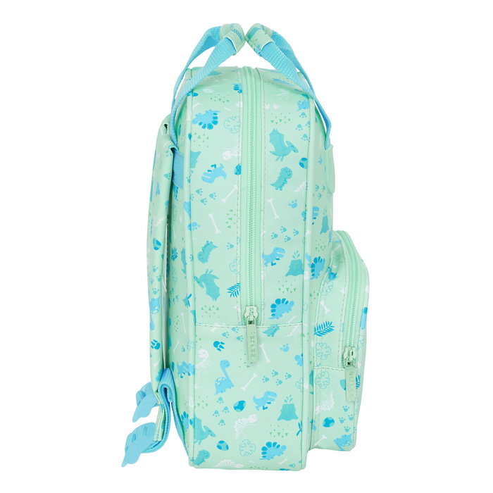 Mochila Infantil Safta Dino Verde 20 x 28 x 8 cm