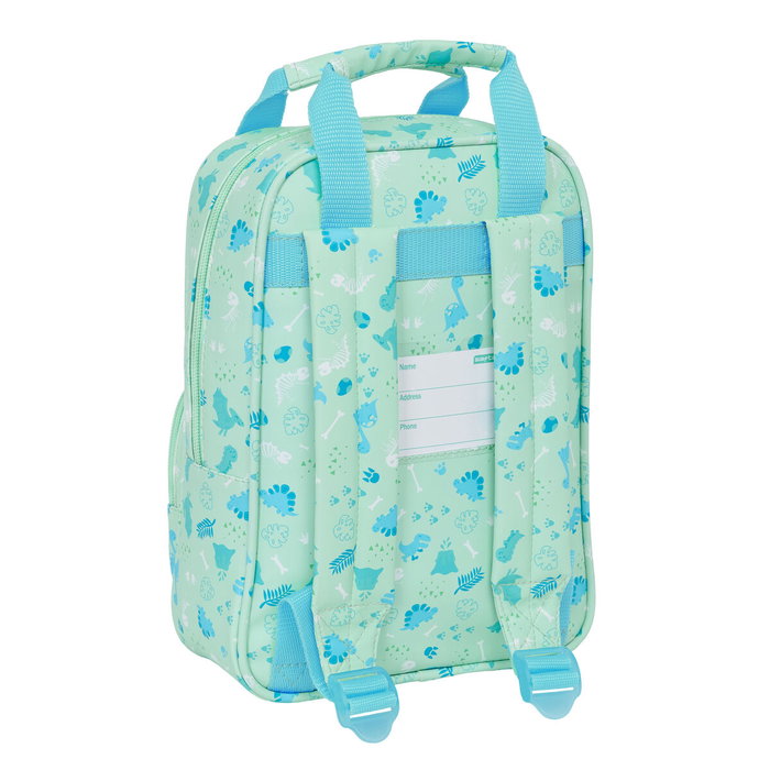 Mochila Infantil Safta Dino Verde 20 x 28 x 8 cm