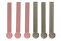 DKD Home Decor Set de 3 Percheros de Metal Acabado Mate Melocotón y Verde