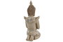 DKD Home Decor Figura de Buda Beige en Magnesia y Fibra de Vidrio