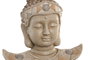 DKD Home Decor Figura de Buda Beige en Magnesia y Fibra de Vidrio