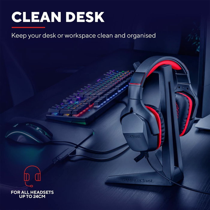 Soporte para Auriculares Gaming Trust GXT 260 Cendor Negro