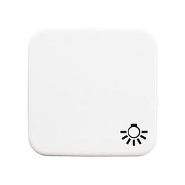BUSCH-JAEGER 2520 LI-214 Cubierta para pulsador con símbolo de luz, Blanco