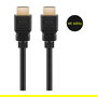 Goobay 61160 Cable HDMI 3 Metros con Ethernet y Contactos Bañados en Oro, 4K Ultra HD 2160p, HDR, HDMI 2.0, 18 Gbit/s, para 3D, ARC, HDCP 2.2 - Negro