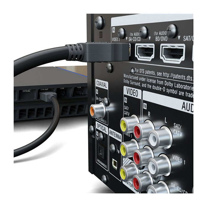 Goobay 61160 Cable HDMI 3 Metros con Ethernet y Contactos Bañados en Oro, 4K Ultra HD 2160p, HDR, HDMI 2.0, 18 Gbit/s, para 3D, ARC, HDCP 2.2 - Negro