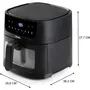Domo DO540FR Freidora de Aire Caliente, 6L, Pantalla Digital, 8 Programas, Deli-Fryer