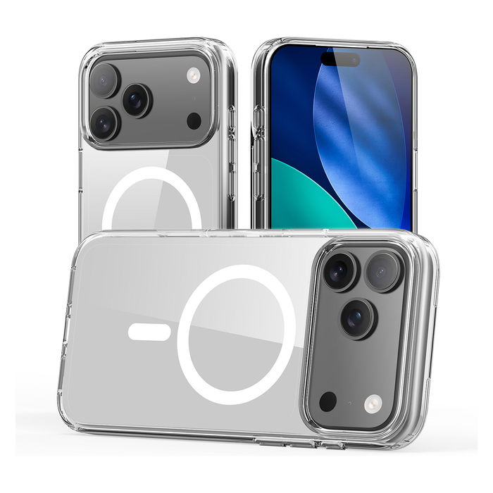 Nevox StyleShell SHOCKFlex - Funda Transparente Compatible con MagSafe para iPhone 17 Pro (2532), Policarbonato y TPU, Protección Antigolpes