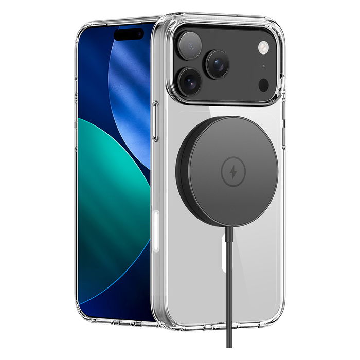 Nevox StyleShell SHOCKFlex - Funda Transparente Compatible con MagSafe para iPhone 17 Pro (2532), Policarbonato y TPU, Protección Antigolpes