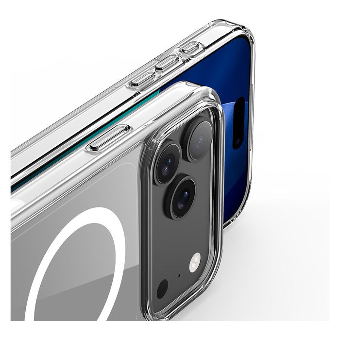 Nevox StyleShell SHOCKFlex - Funda Transparente Compatible con MagSafe para iPhone 17 Pro (2532), Policarbonato y TPU, Protección Antigolpes