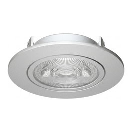 Synergy21 Helios Foco empotrable de techo redondo y regulable, plata, blanco neutro