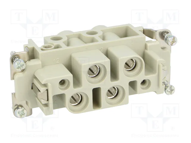 HARTING Han K 4/2 Pin Female Insert - Plantilla de contacto HDC hembra HARTING Han K 4/2 Pin Female Insert - Plantilla de contacto HDC hembra