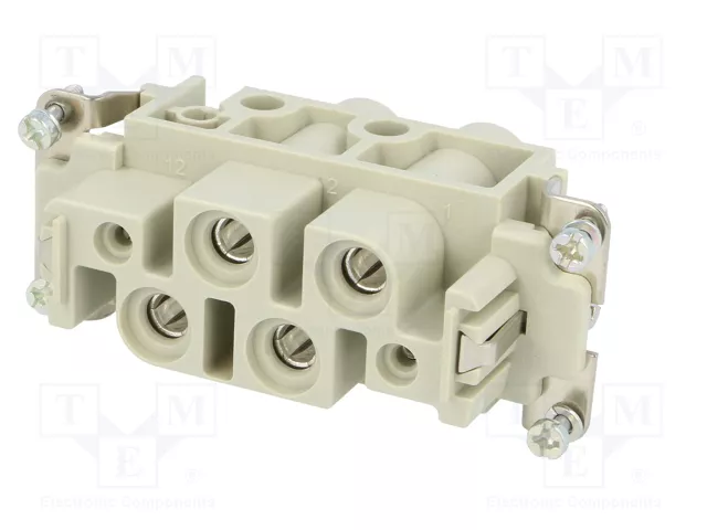 HARTING Han K 4/2 Pin Female Insert - Plantilla de contacto HDC hembra HARTING Han K 4/2 Pin Female Insert - Plantilla de contacto HDC hembra