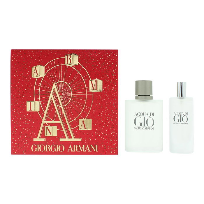 Set Giorgio Armani: Acqua di Gio, Eau De Toilette, For Men, 50 ml + Acqua di Gio, Eau De Toilette, For Men, 15 ml Set Giorgio Armani: Acqua di Gio, Eau De Toilette, For Men, 50 ml + Acqua di Gio, Eau De Toilette, For Men, 15 ml