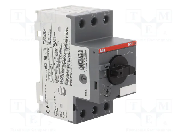 ABB MS116-0.4 Interruptor Motorizado 0,09kW 208÷690VAC