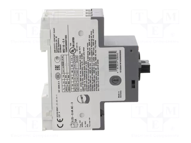 ABB MS116-0.4 Interruptor Motorizado 0,09kW 208÷690VAC