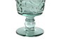 DKD Home Decor Set de 6 Copas de Cristal Turquesa con Relieve 345ml