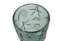 DKD Home Decor Set de 6 Copas de Cristal Turquesa con Relieve 345ml