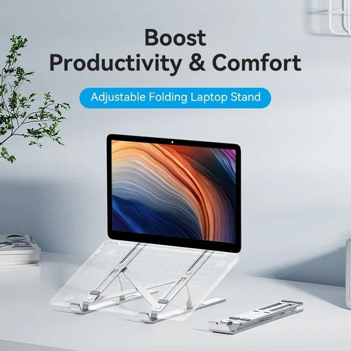Vention Soporte KDMI0 para Portátil y Tablet hasta 17 pulgadas, Plata