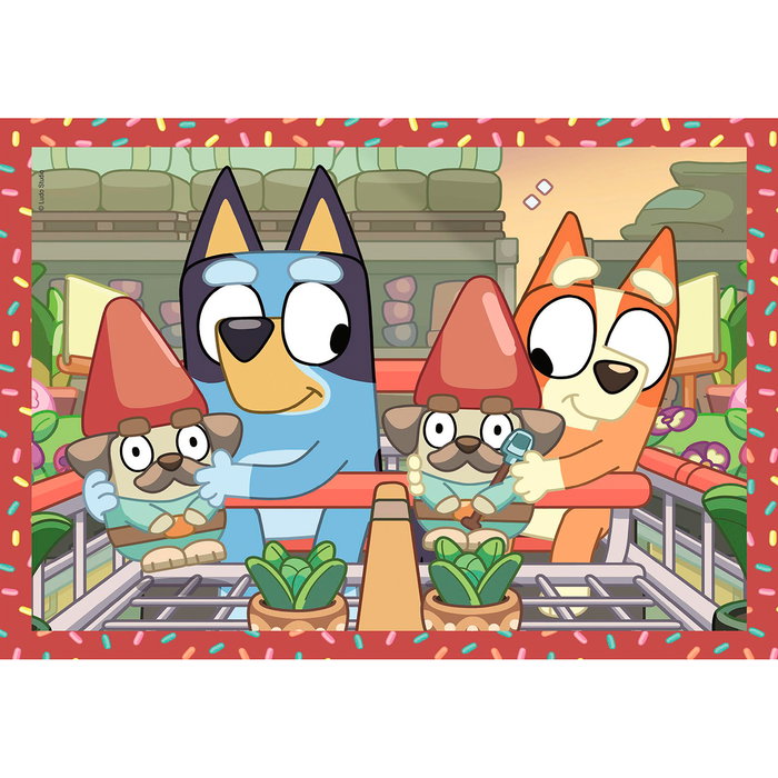 Clementoni Puzzle Progresivo 4 en 1 Bluey 21530 - 12, 16, 20 y 24 Piezas para Niños +3 Años