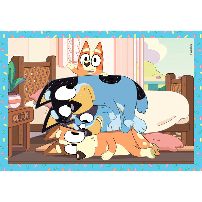 Clementoni Puzzle Progresivo 4 en 1 Bluey 21530 - 12, 16, 20 y 24 Piezas para Niños +3 Años