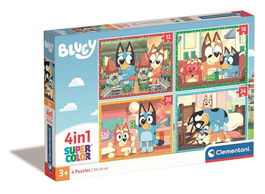Clementoni Puzzle Infantil PZL 4IN1 Bluey, Rompecabezas para Niños de 3 Años, Juego Educativo 4 en 1