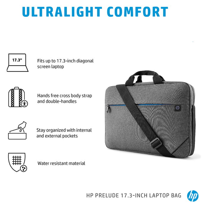 HP Prelude Bolsa para Portátil de 17,3 Pulgadas - Gris HP Prelude Bolsa para Portátil de 17,3 Pulgadas - Gris