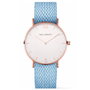 Paul Hewitt Reloj SA-R-SM-W-26S con correa de tela azul y caja rosa