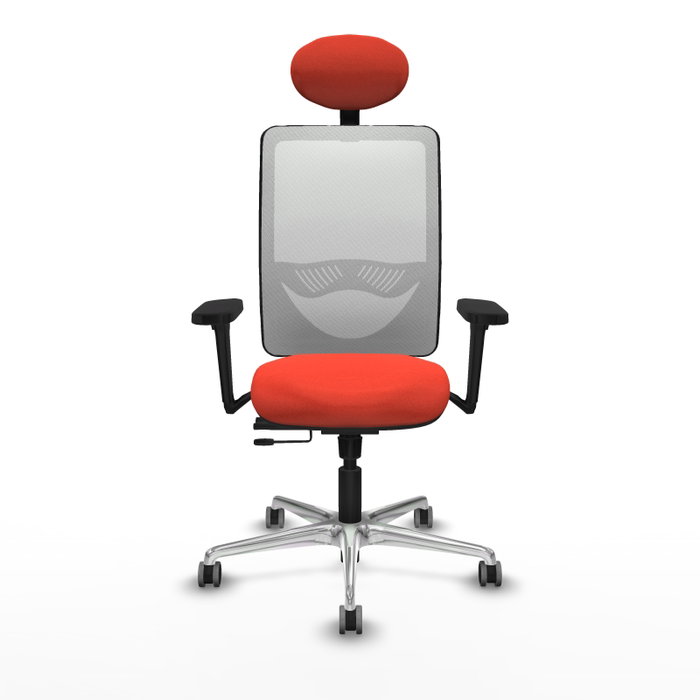 PIQUERAS Y CRESPO Silla de oficina Zulema con mecanismo Sincro/Traslack, Naranja y Blanco