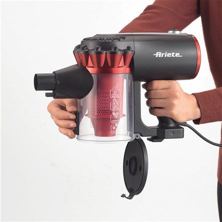 Ariete 2759 Aspirador Escoba con Cable 2 en 1, Ligero y Práctico, con Cepillo Giratorio y Luces LED, Tecnología Ciclónica