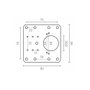 Micel Placa reparación bisagra cazoleta modelo BC14 acero inoxidable 90x90 mm