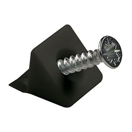 Herrajes Alk Escuadra Para Sujeción De Traseras De Armario Con Solapa Y Tornillo Premontado Acabado Negro