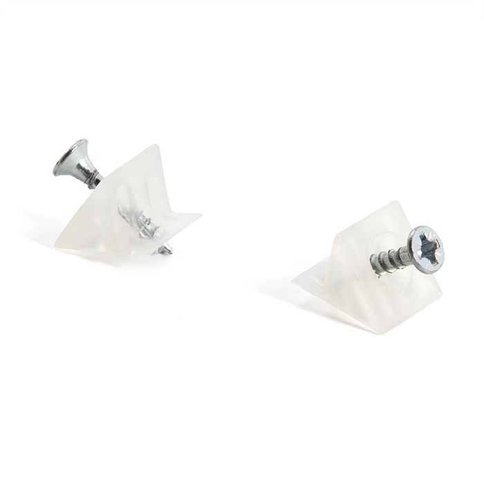 Herrajes Alk Escuadra Para Sujeción De Traseras De Armario Con Solapa Y Tornillo Premontado Acabado Negro