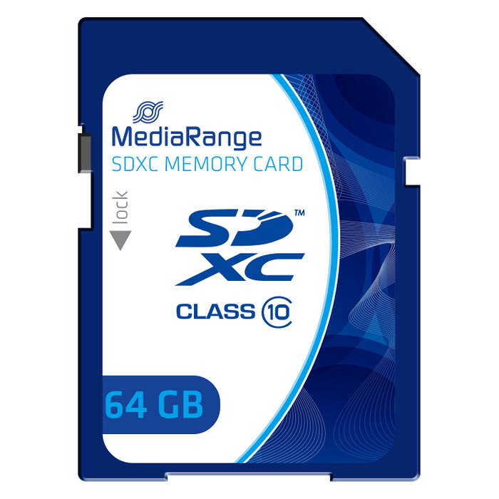 MediaRange MR965 Tarjeta SDXC 64 GB Clase 10 Azul MediaRange MR965 Tarjeta SDXC 64 GB Clase 10 Azul