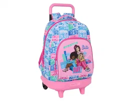 Safta Mochila Grande con Ruedas Compact Extraible Barbie Escolar 450x330x220 mm