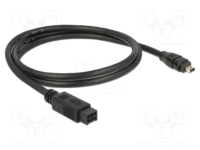 DeLOCK Cable FireWire 9 Pin a 4 Pin, 1 m, Gris DeLOCK Cable FireWire 9 Pin a 4 Pin, 1 m, Gris