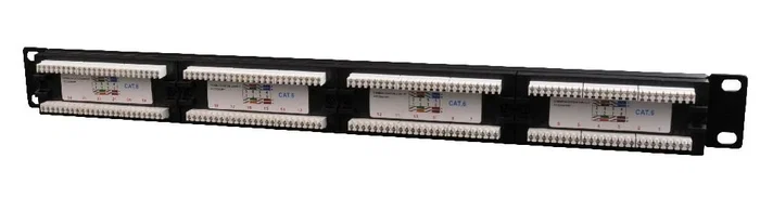 Phasak Panel de transferencia Cat.6 24p Negro con organizador de cables GB 4825 Phasak Panel de transferencia Cat.6 24p Negro con organizador de cables GB 4825