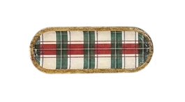DKD Home Decor Bandeja Mango Tartan Lacado Rojo y Verde