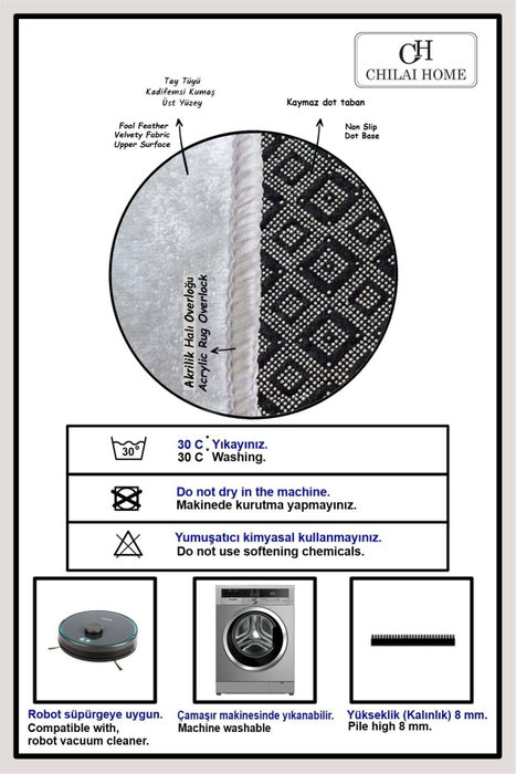 Mjölnir Juego de Alfombrillas de Baño Ultra Suaves y Absorbentes, Antideslizantes, Antibacterianas, 2 Piezas (50x60cm y 60x100cm)