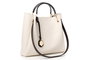 Vince Camuto Sicilia - Bolso Bandolera Mujer en Piel Sintética Color Crema, Medidas 32x14x28 cm